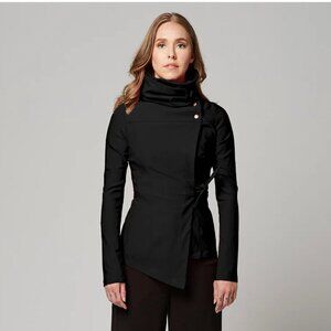 MELOW BY MELISSA BOLDUC ISABEAU HIGH NECK TIE WAIST JACKET IN BLACK - S